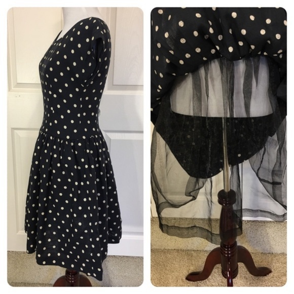 ANTHROPOLOGIE Lili's Closet Dropped Dots Dress - Picture 3 of 4